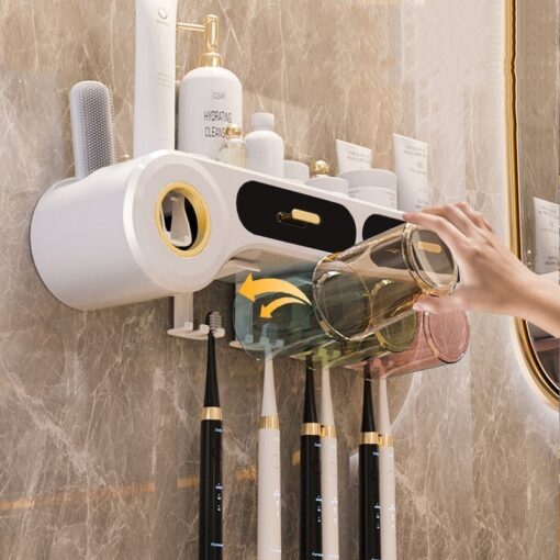 Wall-mounted Household Bathroom Toothpaste Holder