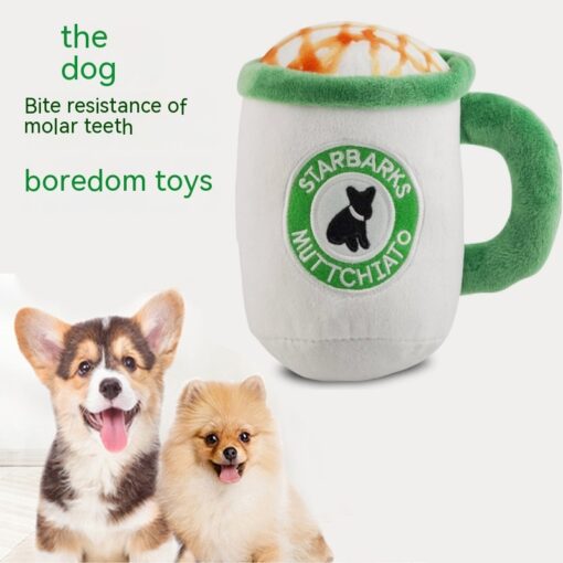 Interactive Stress Relief Bite-resistant Pet Plush Squeaky Toy