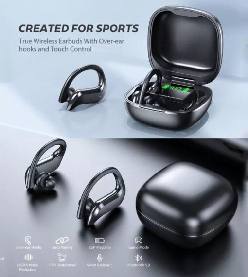 Ergonomic Digital Display Noise Reduction Bluetooth Headset - Image 2