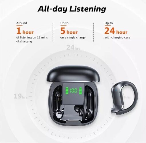 Ergonomic Digital Display Noise Reduction Bluetooth Headset - Image 3