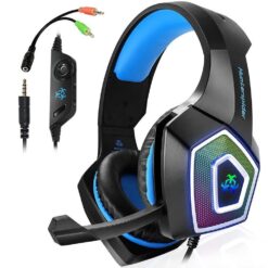 Head-Mounted RGB Colorful Wired Gaming Headset