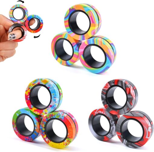 Magnetic Rotatable Ring Anti-stress Decompression Toy