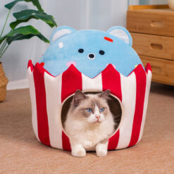 Durable Cute Cake Bear Semi-closed Cat Nest