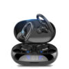 Portable Wireless LED Digital Display Ear-hook Headphone