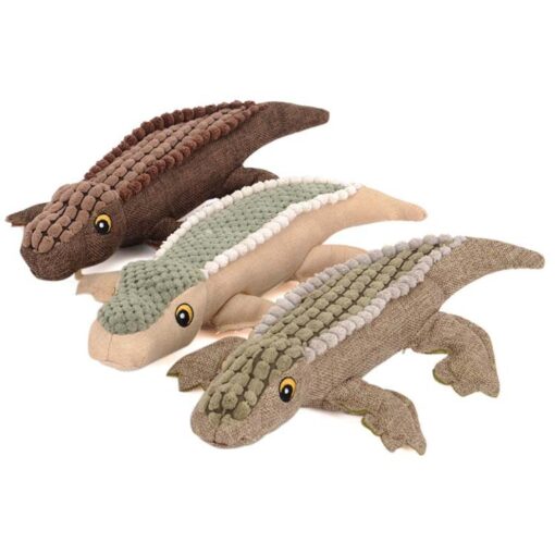 Interactive Cartoon Crocodile Plush Sound Chewing Toy