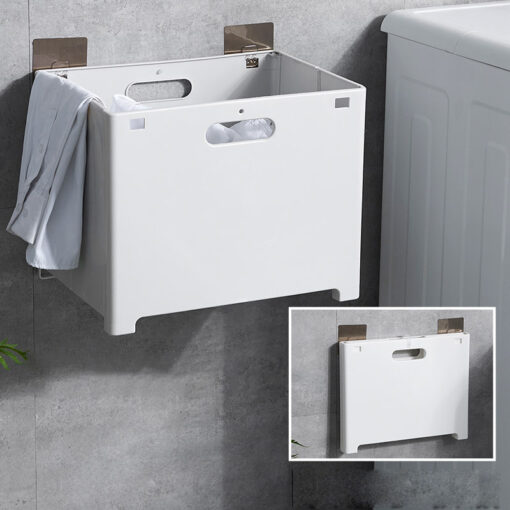 Seamless Wall-mounted Bathroom Dirty Clothes Storage Basket
