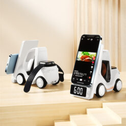 3-in-1 15W Forklift Design Wireless USB Fast Charger