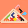 Wooden Montessori Magnetic 3D Tetris Puzzle Toy
