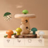Colorful Wooden Mushroom Lacing Matching String Toys