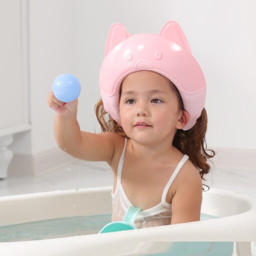Adjustable Elastic Little Fox Children's Bathing Shower Cap