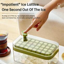 Ice Cube Molds Tray Spill-Resistant Removable Container