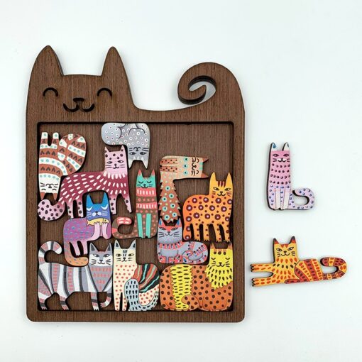 Cute Cartoon Animal Wooden Jigsaw Puzzle Toy