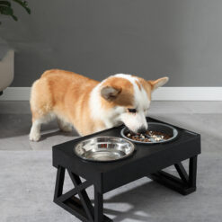 Stainless Steel Adjustable Vertical Slow Food Dog Bowl