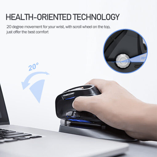 Ergonomic Wireless Vertical Optical Gaming Mouse