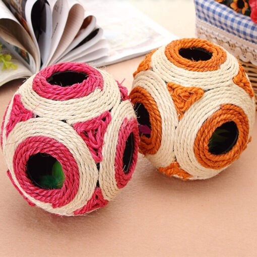 Interactive Round Cat Sisal Ball Scratch Toy