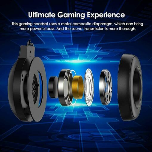 360° Adjustable Microphone LED Backlight Gaming Headset - Image 7