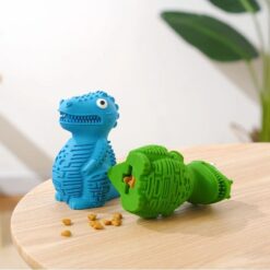 Interactive Dinosaur Shape Pet Food Leakage Bite Toy