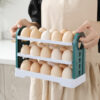 Multi-purpose Three-layer Egg Storage Flip Rack Box