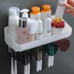 Multi-functional Household Toothbrush Holder Dispenser