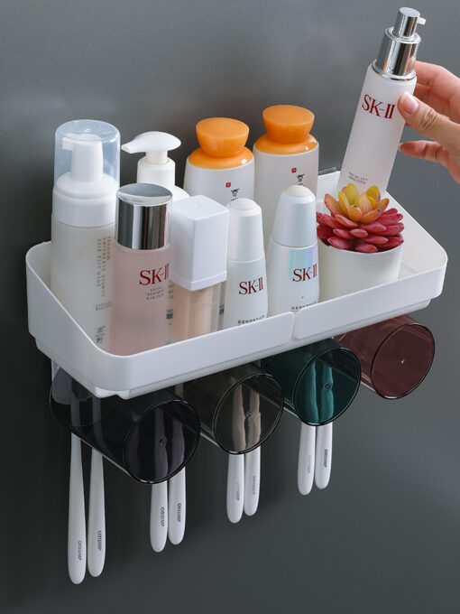 Multi-functional Household Toothbrush Holder Dispenser