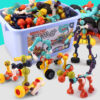 Interactive Plastic Building Block Skeleton Assembling Toy