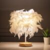 Portable Vintage Design USB Charging Feather Lamp