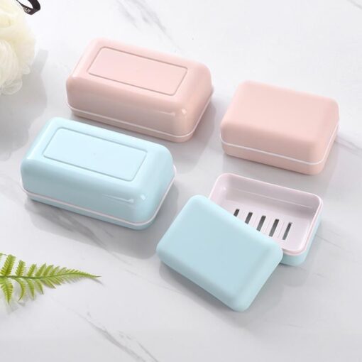 Portable Double Deck Soap Drain Case Box Holder