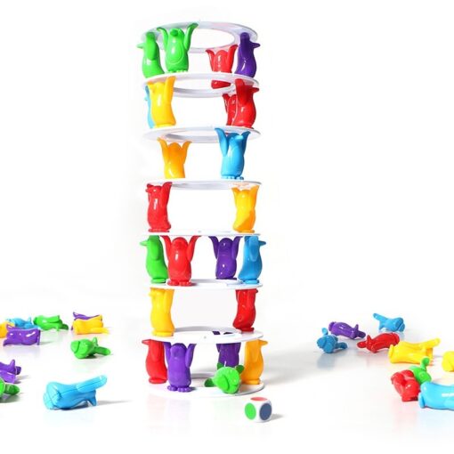 Building Blocks Balance Penguin Tower Game Toy - Image 2