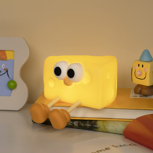 Cute Silicone Small Cheese LED Night Light Lamp