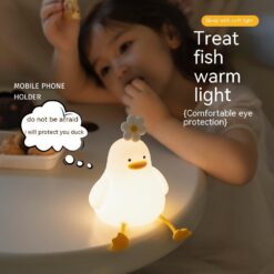 Flower Duck Bedroom Charging Small Night Light Lamp