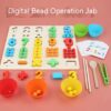 Interactive Children's Wooden Digital Clip Beads Board Toys