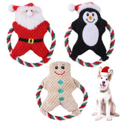 Pet Christmas Cotton Rope Knot Plush Toys