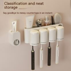 Multi-functional wall-mounted Toothbrush Holder