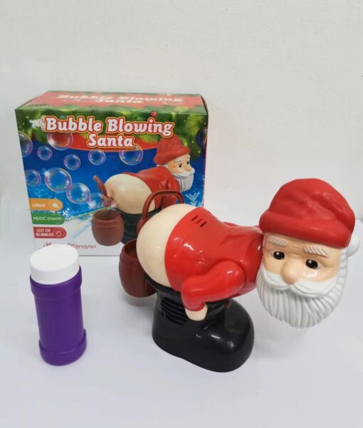 Interactive Electric Santa Claus Light Music Bubble Toy - Image 4