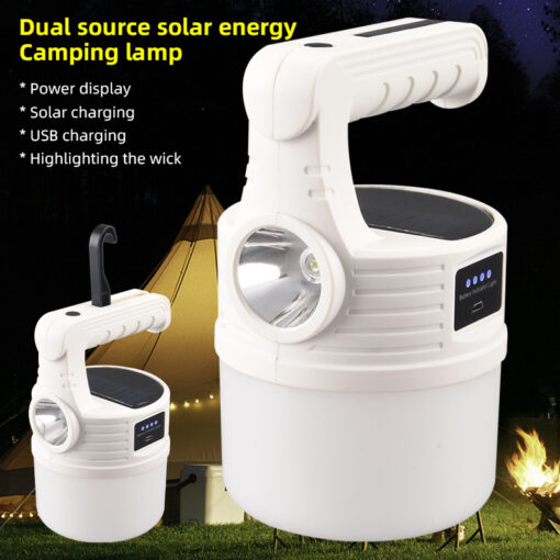 Solar Rechargeable LED Camping Night Light Lamp