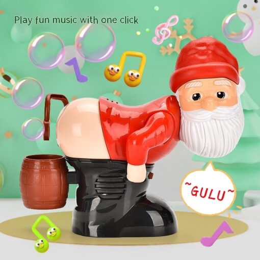 Interactive Electric Santa Claus Light Music Bubble Toy - Image 3