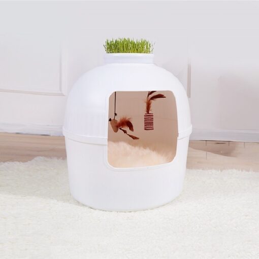 Multipurpose Cat Enclosed Litter Nest Planter Pot