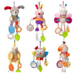 Cartoon Plush Baby Hanging Bed Squeaky Toy