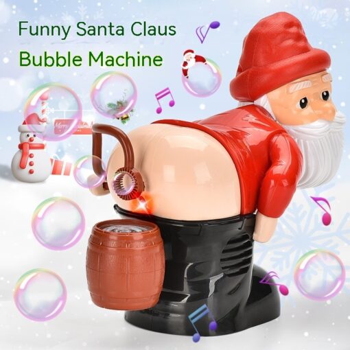 Interactive Electric Santa Claus Light Music Bubble Toy