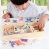 Portable Dressing Changing Animal Puzzle Educational Toy