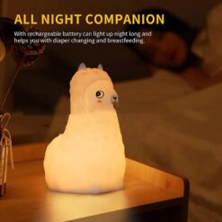 Creative Cartoon Alpaca USB Charging Bedside Lamp