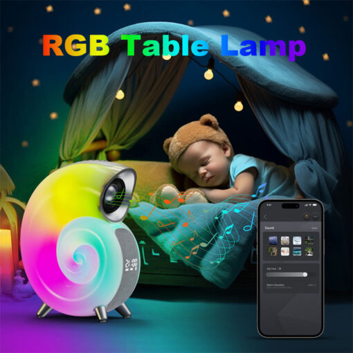 Conch Smart RGB Light Bluetooth Speaker Alarm Clock