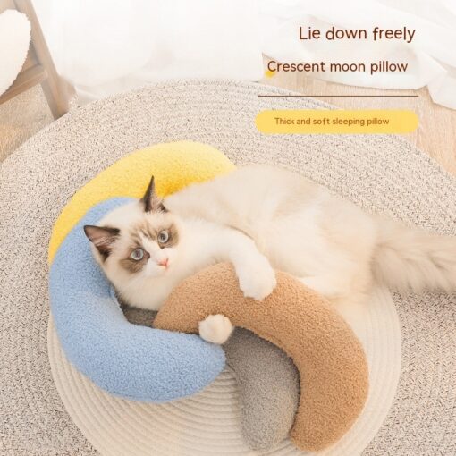 Durable U-shaped Soft Crescent Type Cats Pillow