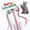 Interactive Christmas Cat Teaser Tassel Sound Bell Toy