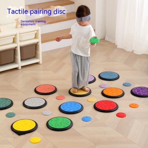 Sensory Tactile Disc Matching Wood Surf Balance Toy