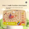 Multi-function Children's Montessori Clock Board Time Toy