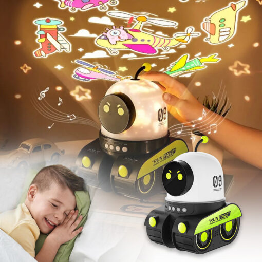 LED Night Light Starry Sky Projector Galaxy Robot Lamp