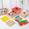 Children's Montessori Teaching Aids Drawer Coin Box Toy