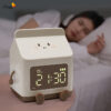 Smart Charging LED Display Cartoon Milk Alarm Clock