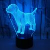 Creative 3D Dog LED Night Light Illusion Lamp